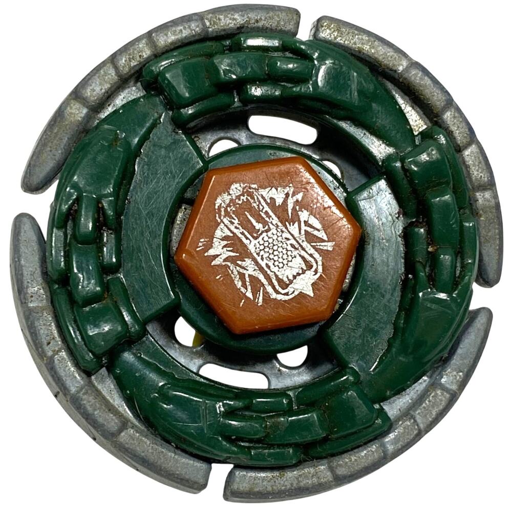 Hasbro Beyblade Metal Fusion Earth Wolf 105WD Dragon Bite Strike Green Burst
